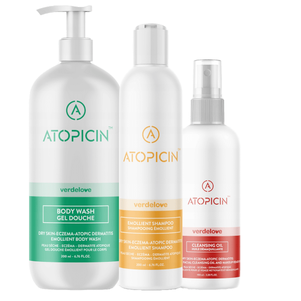 Atopicin - zestaw do mycia (balsam, szampon, olejek)